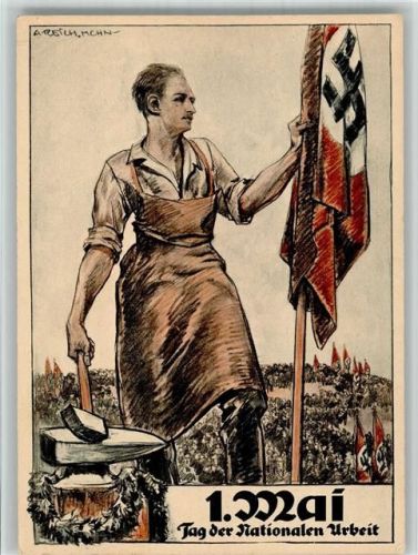 München 1934 Tag der Nationalen Arbeit sign. Reich A.WK II