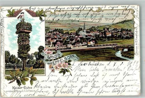 66571 W6686 Eppelborn 1899 Lithographie Kaiser Eiche