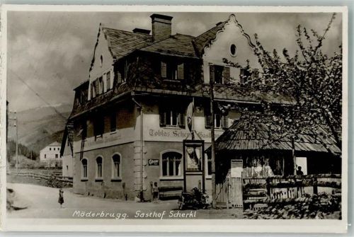 Möderbrugg 1940 Gasthaus Scherkl WK II