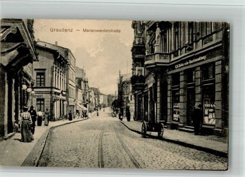 Graudenz 1915 Feldpost WK I Gasthaus Geschäft Marienwerder Straße