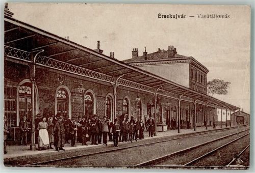 Nové Zámky Neuhäusl 1917 - Bahnhof Ersekujvar
