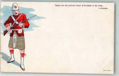 Uniform Sandy had the stubborn blood of Scotland in his veins
