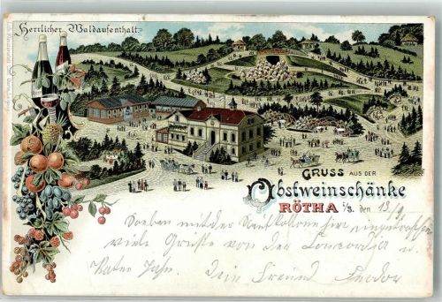 Rötha 1896 Gasthaus Obstweinschänke