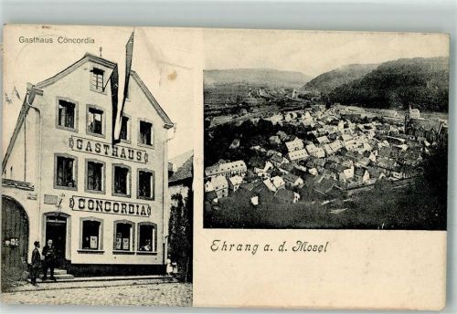 Ehrang 1911 Gasthaus Concordia Fahne
