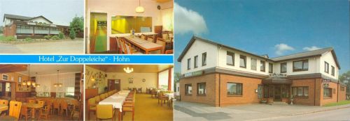 Hohn Hotel zur Doppeleiche Innen- und Aussenansicht Klappkarte