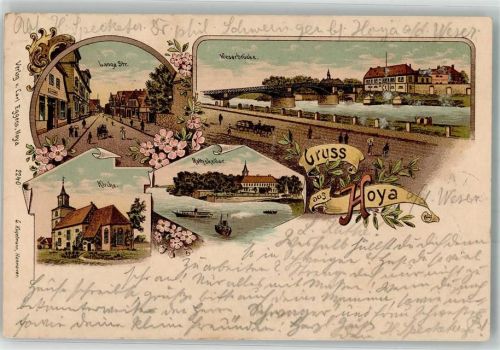 Hoya 1898 Lange Straße Ratskeller Weserbrücke