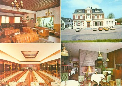 Brunsbüttel Hotel zur Post Innen-und Aussenansicht Klappkarte