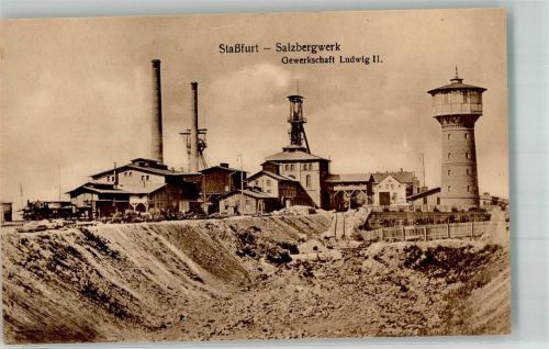 Staßfurt Salzbergwerk Wasserturm Gewerkschaft Ludwig II