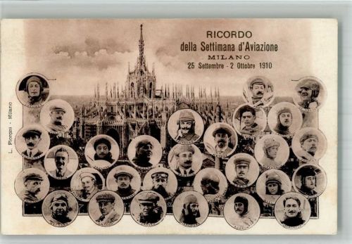Milano Ricordo della Settimana d Aviazione 1910 Flugpioniere