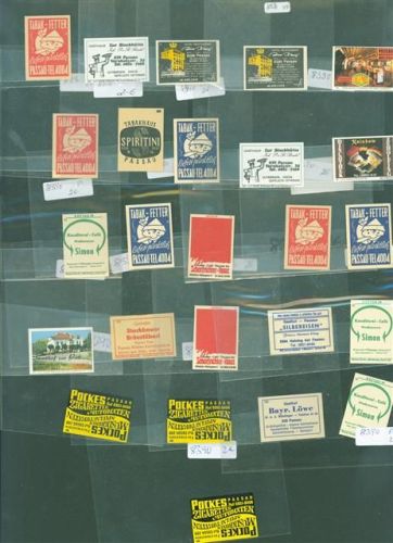 W8390 Passau Lot mit 25 Etiketten einige mehrfach Etikett Posten 21 bis 100 AK
