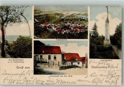 Dannenfels 1909 Am Moltkefelsen Ludwigsturm Gasthaus Berg