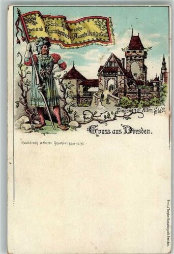 Dresden 1902 Eingang zur alten Stadt
