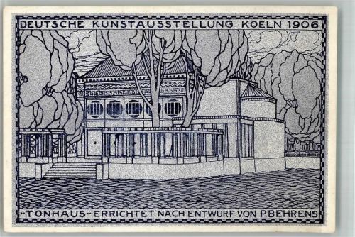 W5000 Köln, unsortiert Behrens P. 1906 Karte 2 Top Erhaltung Kunstausstellung BOAKC