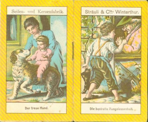 Winterthur Geschichte Ein treues Tier Werbung Sträuli & Cie Seifen- und Kerzen- Fabrik Hund 4 Seiten
