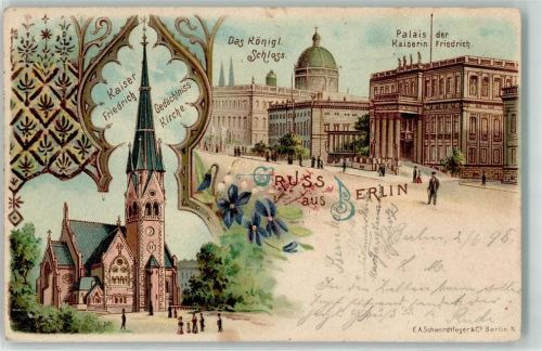 Hansaviertel 1898 Kaiser Friedrich Gedächtniskirche Kgl. Schloß Palais d. Kaiserin Friedrich