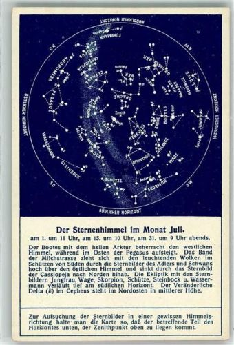 Serie Sternenhimmel in den 12 Monaten Juli Tafel VII