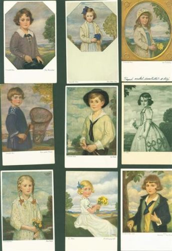 Lot mit 30 AK einige mehrfach Kinder Portraits Max, Corneille Posten 21 bis 100 AK
