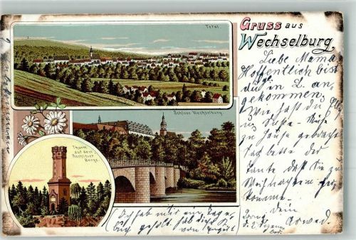 Wechselburg Aussichtsturm Rochlitzer Berg Schloß Wechselburg