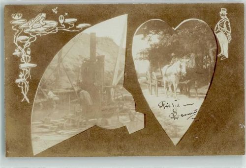 1904 Tiergespann Frosch Baustelle
