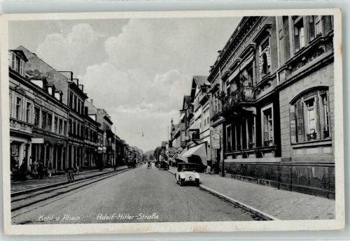 Kehl WK II Adolf-Hitler-Straße Gasthaus Adler Fahrrad Möbel-Geschäft