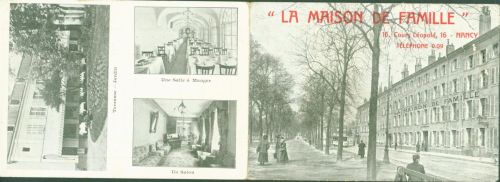 Nancy Hotel La Maison de Famille Innen-und Aussenansicht Klappkarte