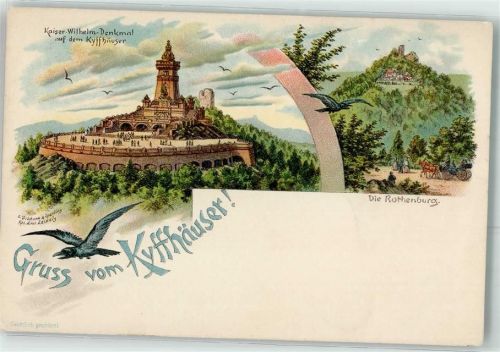Kyffhäuser Kaiser Wilhelm Denkmal Rothenburg Kutsche Rabe