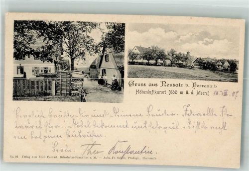 Neusatz 1907 Dorfgasse Bauernhäuser