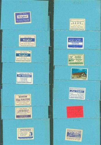93471 W8498 Arnbruck und Umgebung Lot mit 25 Streichholzetiketten