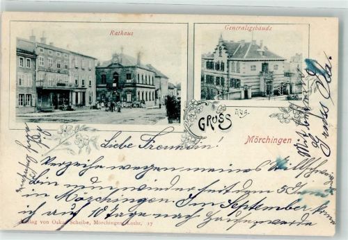 Morhange 1901 Rathaus Generalsgebäude