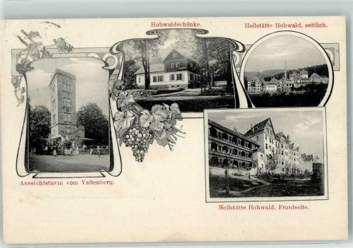 Neukirch 1907 Aussichtsturm vom Valtenberg Gasthaus Hohwaldschänke Heilstätte Hohwald