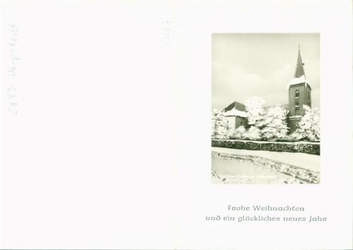 Harpstedt Christuskirche Winter Klappkarte Glückwünsche Weihnachten Neujahr