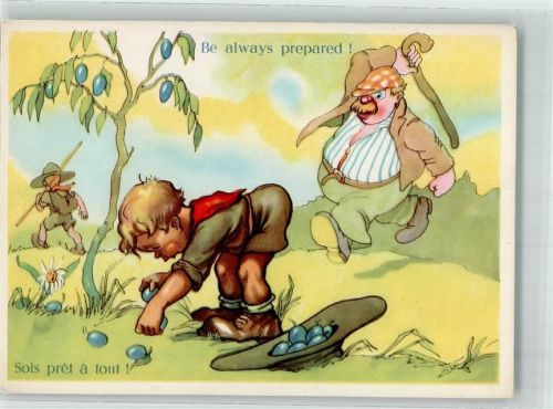 Beeren sammeln Humor Pfadfinder Künstlerkarte
