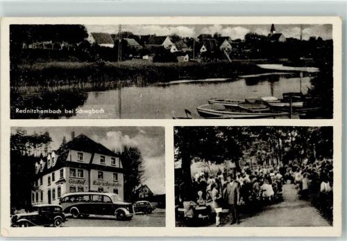 Rednitzhembach Gasthaus Kuhr'scher Keiler Gartenwirtschaft Reisebus Oldtimer