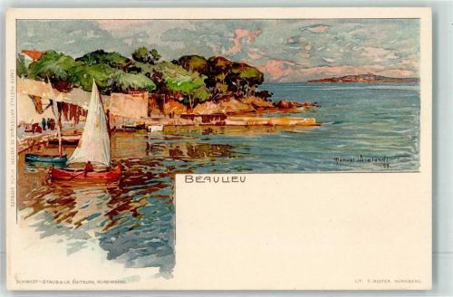 Beaulieu-sur-Mer 1899 sign. Manuel Wielandt