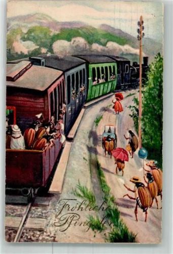 1927 vermenschlicht Pfingsten Eisenbahn
