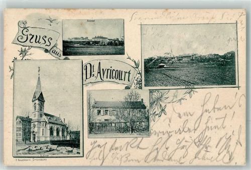 Avricourt 1899 Bahnhof Ev. Kirche Colonic