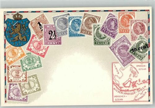 Conakry Wappen Briefmarkenkarte