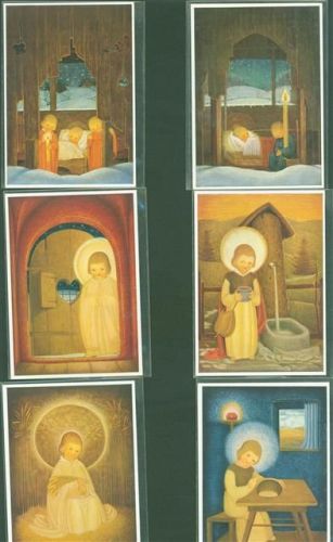 Lot mit 12 AK Kind Heiligenschein Religion Künstlerkarte