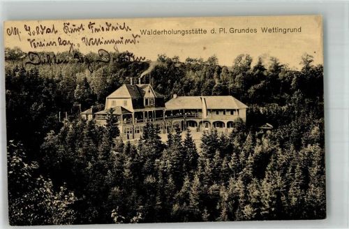 Deuben 1917 Pension Walderholungsstätte d.Pl.Grund Wettingrund Vereinslazaerett Feldpost WK I