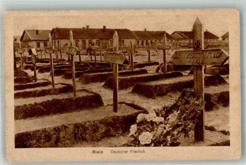 Biala Podlaska 1917 Gebrauchsspuren Deutscher Friedhof Feldpost WK I Burgarmee Krankensammelstelle