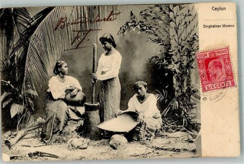 Colombo Tracht Frauen Briefmarke Bildseite