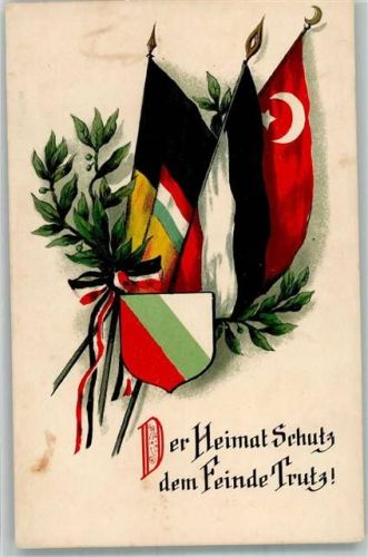 1916 Der Heimat Schutz dem Feinde Trutz Fahnen