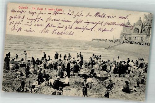 Ostende 1915 Schwimmbad Strand Feldpost WK I XXII.Res.Korps