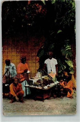 Jakarta 1912 Tracht Marktszene Cafe
