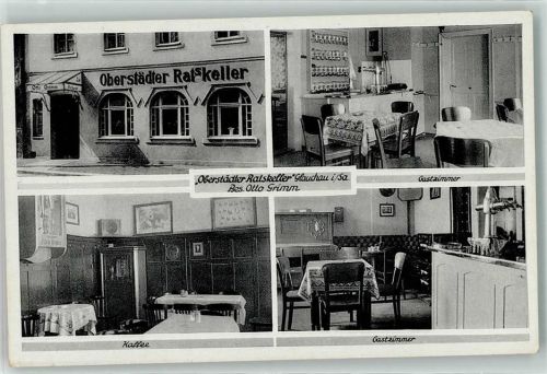 Glauchau Gasthaus Oberstädter Ratskeller Otto Grimm Gastzimmer Kaffee