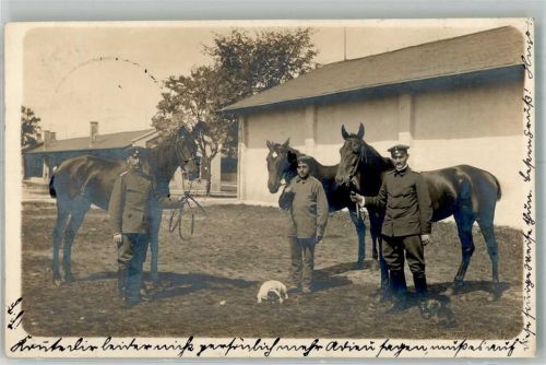 Neu-Ulm 1900 Kaserne Uniform Pferde Adelskorrespondenz