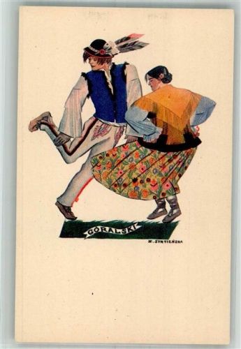 1927 Goralski Trachten Serie polnische Tänze Art Deco