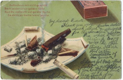 Aschenbecher, Zigarre, Zigarette, Zigarre um 1900