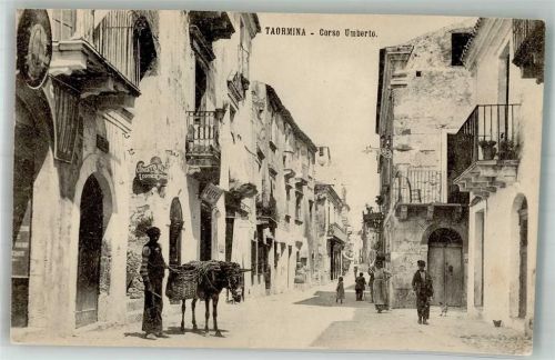 Taormina Esel Tracht Gasse Corso Umberto