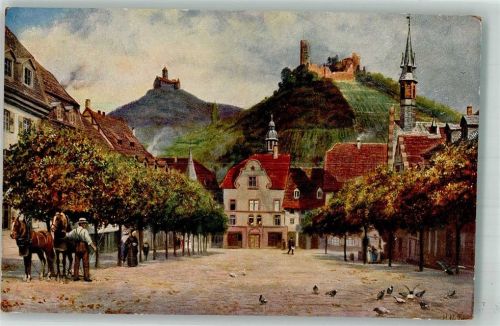 Weinheim Marktplatz Verlag Edm. v. König Serie Odenwald Blatt 2